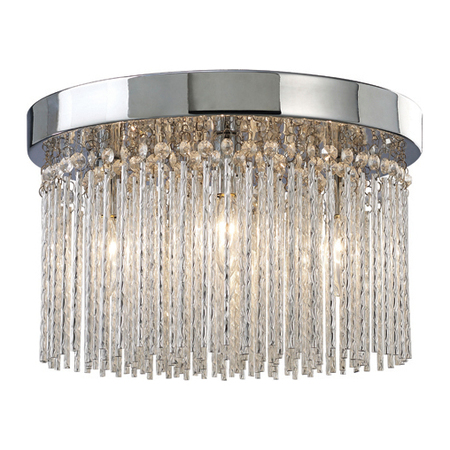 CANARM Monaco, Ifm454A15Ch9, 4 Lt Flush-Mount, Aluminium + Crystal, 40W G9, 1 IFM454A15CH9